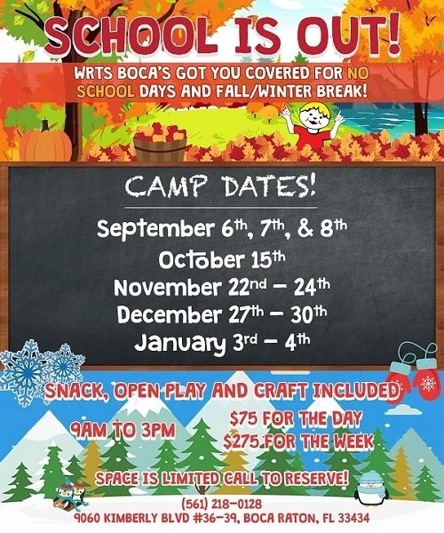 WRTS Boca Raton Fall/Winter Break Camp